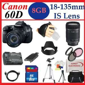  Canon EOS 60D 18 MP CMOS Digital SLR Camera with Canon EF S 18 