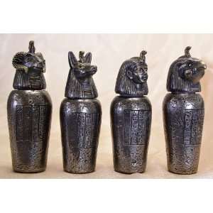  Egyptian Canopic Jars (Set of 4)