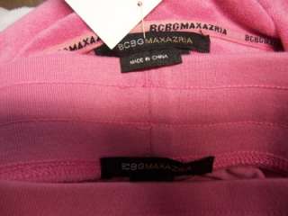 BCBG Rose Pink Terry Cloth Embellished Sweatsuit Athletic Large 12 14 