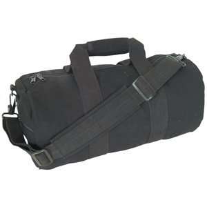 Black Canvas Shoulder Duffle Roll Bag   12 x 24 Travel/Recreational 
