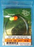 RIO 7.5 0X 14lb Nymph Knotless Tapered Leader Indicator  