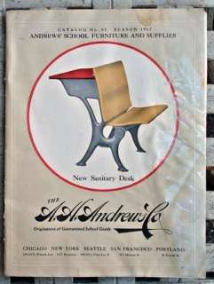 1910s A H Andrews School Desks Furniture Sup. Catalog  