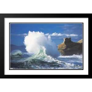  Wave Crash Cape Kiwanda, Oregon 33x45 Framed and Double 
