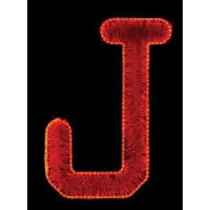   1563 Red J Red Capital Letter J   RL LED Lights