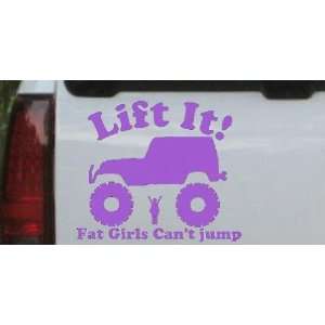   Fat Girls Cant Jump Jeep Off Road Car Window Wall Laptop Decal Sticker