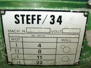 Used Steff Power Feeder 2034 3 Roll 4 Speed  