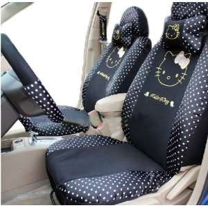 Cool2day Kitty Auto Car Neckrest Front Back Saddle Seat Cover 10pcs 
