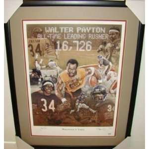  Walter Payton SIGNED LE Litho WHATEVER IT TAKES NEW 
