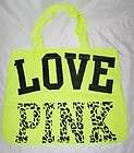 Victoria Secret Pink Tote Bag Handbag Stripe Pink Bag Zip Top items in 