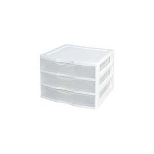  Sterilite 3 Drawer Organizer   ClearView Wide 2093   by 