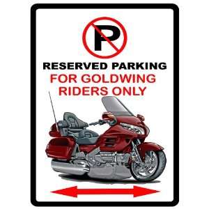    Honda Goldwing Motorcycle Cartoon No Parking Sign 