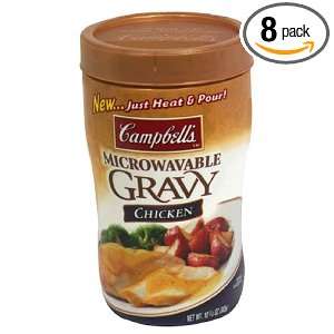 Campbell Chicken Gravy, 10.75 Ounce Microwavable Containers (Pack of 8 