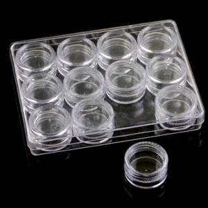 Bead Box Case Organizer w/12 Clear Stackable Containers  