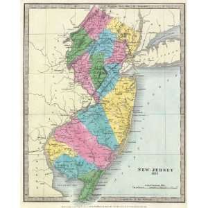  STATE OF NEW JERSEY (NJ) BY DAVID H. BURR 1835 MAP