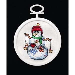  Starry Snowman mini   Cross Stitch Kit Arts, Crafts 