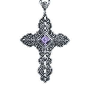   STARHAVEN Vintage Nouveau Amethyst Cross   Large Liz Donahue Jewelry