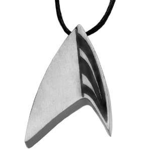  Star Trek Mens Titanium Starfleet Slide Pendant Necklace 