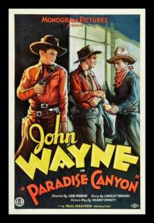 PARADISE CANYON * WESTERN MOVIE POSTER JOHN WAYNE 1935  