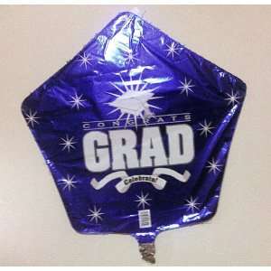  18 Congrats Grad Blue Star Mylar Balloon 