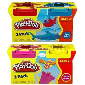  Play Doh Neon Colors 2 Pack Set Toys & Games