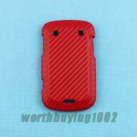 Red Carbon Fiber Hard Case for BLACKBERRY BOLD 9900 9930  