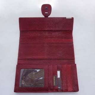   Dark wine red Genuine Leather Clutch Wallet Purse ID Card Free shippi