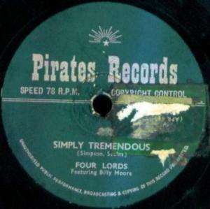 Four Lords Carib R&B Doowop/Lord Melody Calypso 78 HEAR  