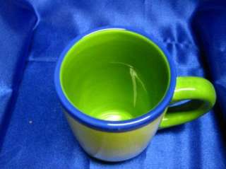 Dansk Caribe Jamaica mugs green jade blue purple rings H2  