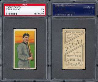 t206 tolstoi zack wheat psa 5 1707 please keep clicking on the scan