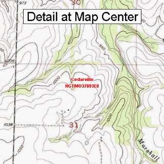  USGS Topographic Quadrangle Map   Cedarville, Missouri 