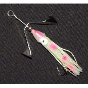  1/4 oz. Glow/Pink Squidy Inline Spinner Bait Sports 