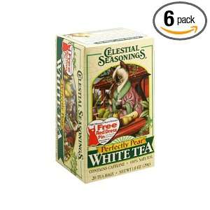 Celestial Seasonings White Tea Perfectly Pear, 20 count (Pack of6 
