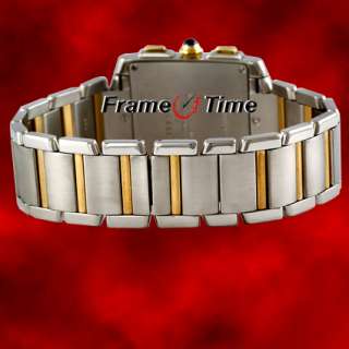 Cartier Tank Francaise Gold Diamond Chronograph Watch  