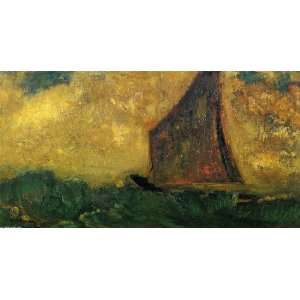 Hand Made Oil Reproduction   Odilon Redon   32 x 16 inches 