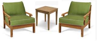 Cassara Grade A Teak Wood 3pc Sofa Lounge Chair Side End Table Set 