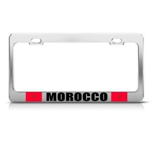  Morocco Flag Moroccan Country Metal license plate frame 