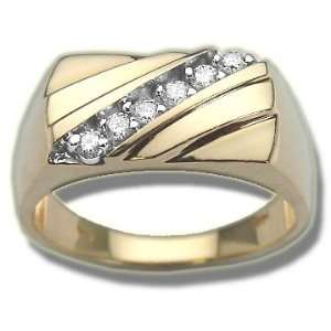  .24 ct Mens Center Cut Channel Set Ring Jewelry