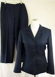 Size 12 Suit Studio NWT Dark Blue Career Pant Suit Contoured Waist 