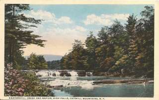 Linen Kaaterskill Creek Postcard Catskill Mntns, NY  