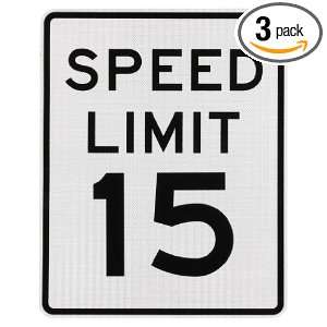  Elderlee, Inc. 9418.21003 Speed Limit Sign, 15 MPH, MUTCD 