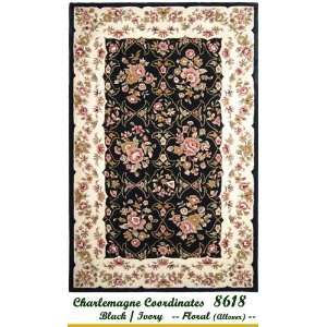  MER Charlemagne Coordinates 8618 Black Ivory Floral 2 X 4 