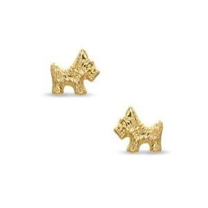    Scottie Dog Stud Earrings in 14K Gold STUD EARRINGS Jewelry