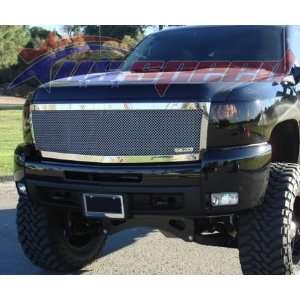 2007 UP Silverado HD Polished Wire Mesh Grille   1PC Upper 