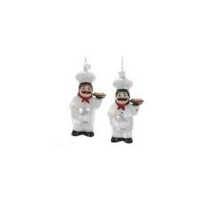  Pack of 8 Noble Gems Pizza Shop Blown Glass Chef Christmas 