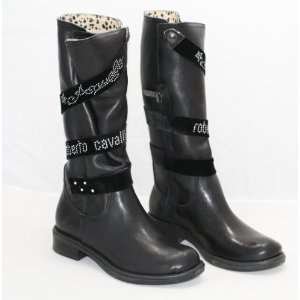  New Roberto Cavalli Black, Size 13.5 Childrens Boots 