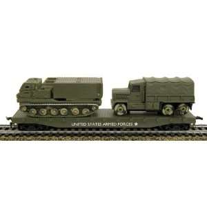   HO RTR 51 Flat w/Mis Launcher/Troop Trk US Army MDP8657 Toys & Games