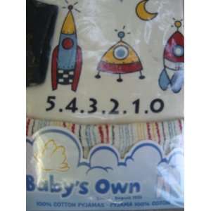  Babys Own 100% Cotton Space themed Pajamas   Size 18 