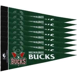  NBA Milwaukee Bucks Green 8 Pack 4 x 9 Mini Pennant Set 