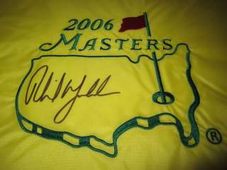   SIGNED 2006 GOLF MASTERS PIN FLAG PSA/DNA EXACT PROOF SIGNING  