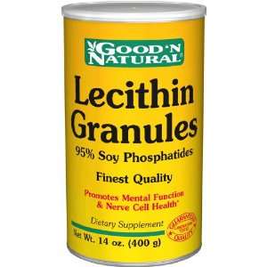  Lecithin Granules   95% Soy Phosphatides, 14 oz,(Goodn 